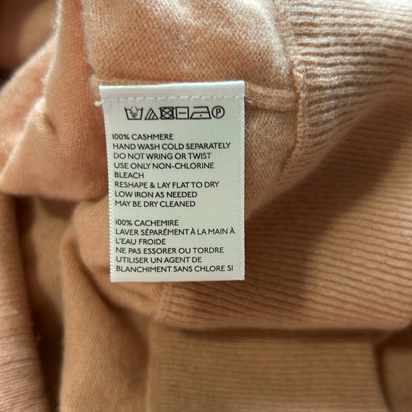 Anthropologie Cashmere Collection Limited Edition Mauve Hoodie Sweater Sz M FLAW - Picture 8 of 11